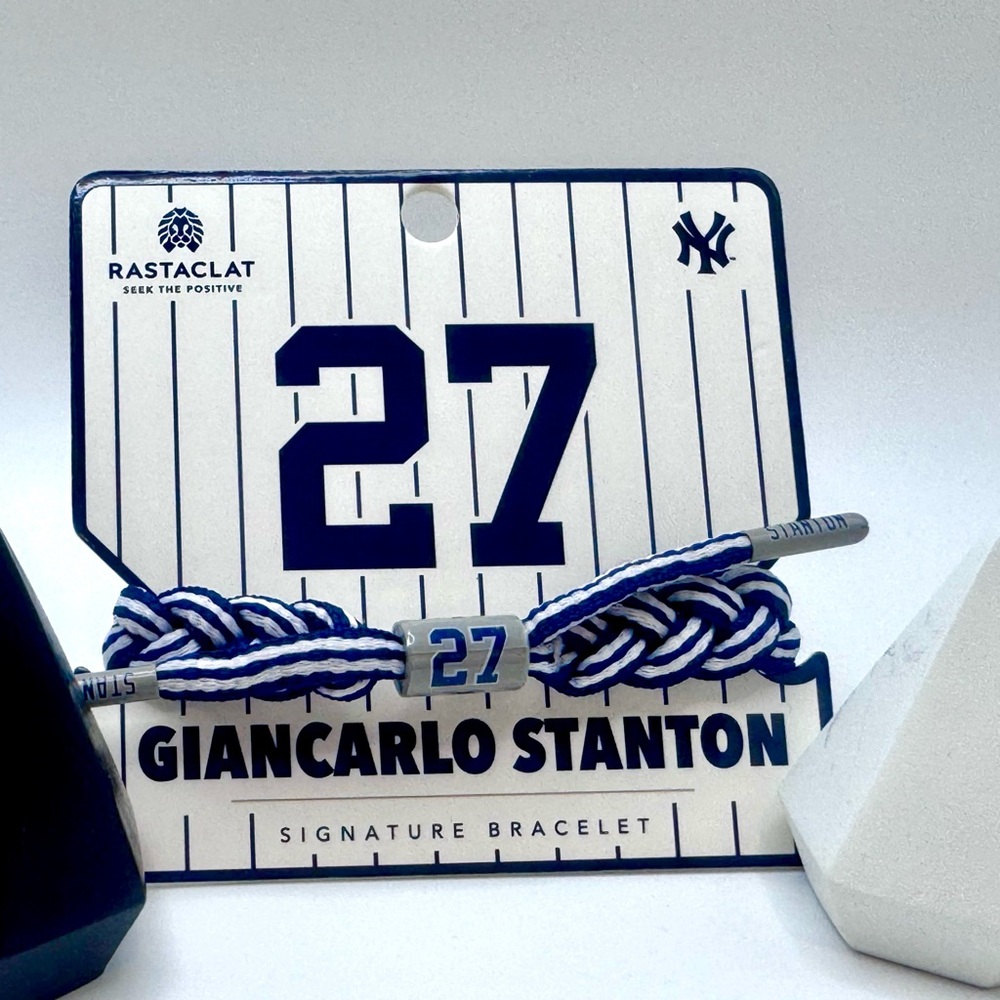 Rastaclat NY Yankee Giancarlo Stanton Hand Braided Adjustable Bracelet. NWT ⚾️